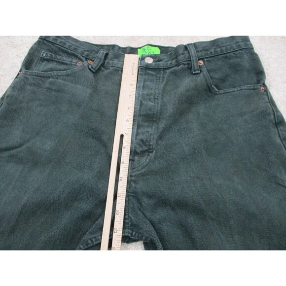 VINTAGE Levis 501 Jeans Mens 36 Green Straight Button Fly Denim 36x29 USA 90s